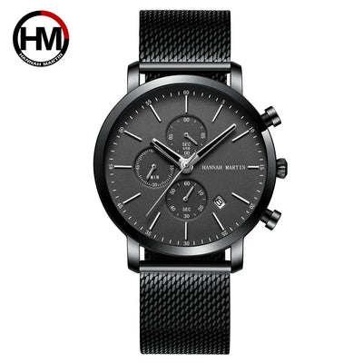 Quarzuhr für Herren – Edelstahl Chronograph mit Datum und Wasserschutz