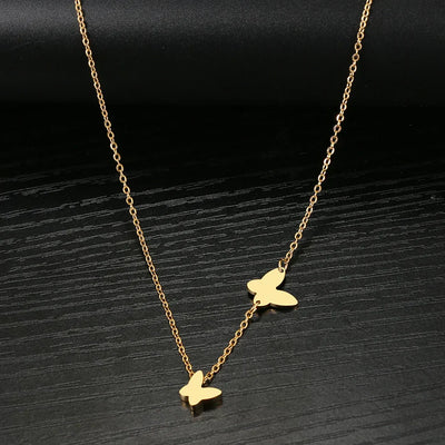 Stainless Steel Necklaces Delicate Butterfly Pendant Chain Fashion Necklace Jewelry Luxury 's Clavicle Party Gifts – Halskette