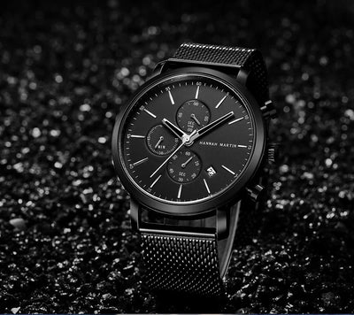 Quarzuhr für Herren – Edelstahl Chronograph mit Datum und Wasserschutz