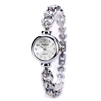 Luxus Damen-Armbanduhr – Edelstahl & Kristall-Armband | Mode Reloj Mujer