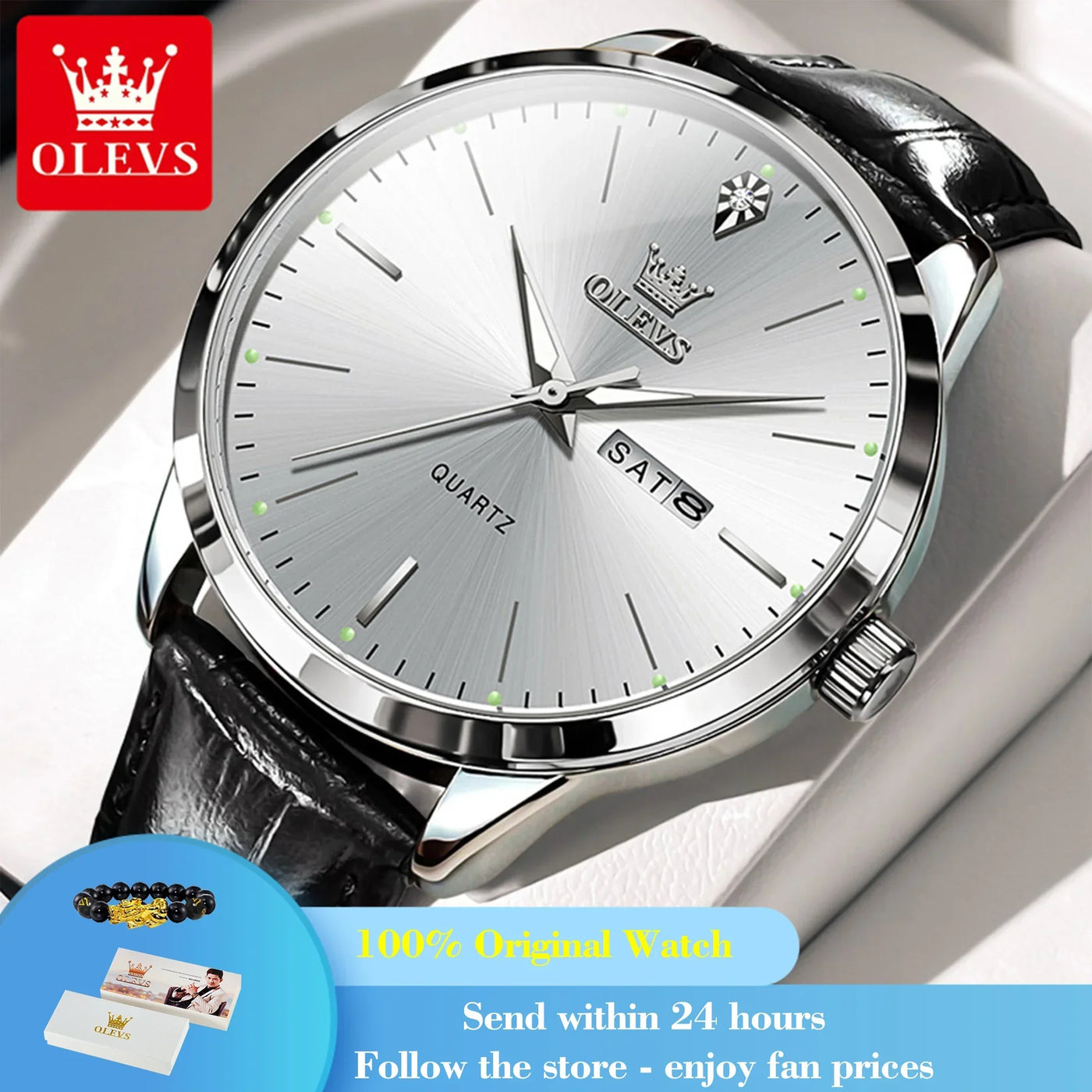 OLEVS 2935 Herren Uhr Dual Calendar