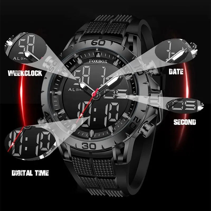 FOXBOX Men Uhr Sport Top Brand