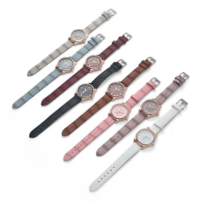 Luxus Damen Uhr – Mode Quarzuhr mit Lederarmband, Reloj Mujer, Montre Femme