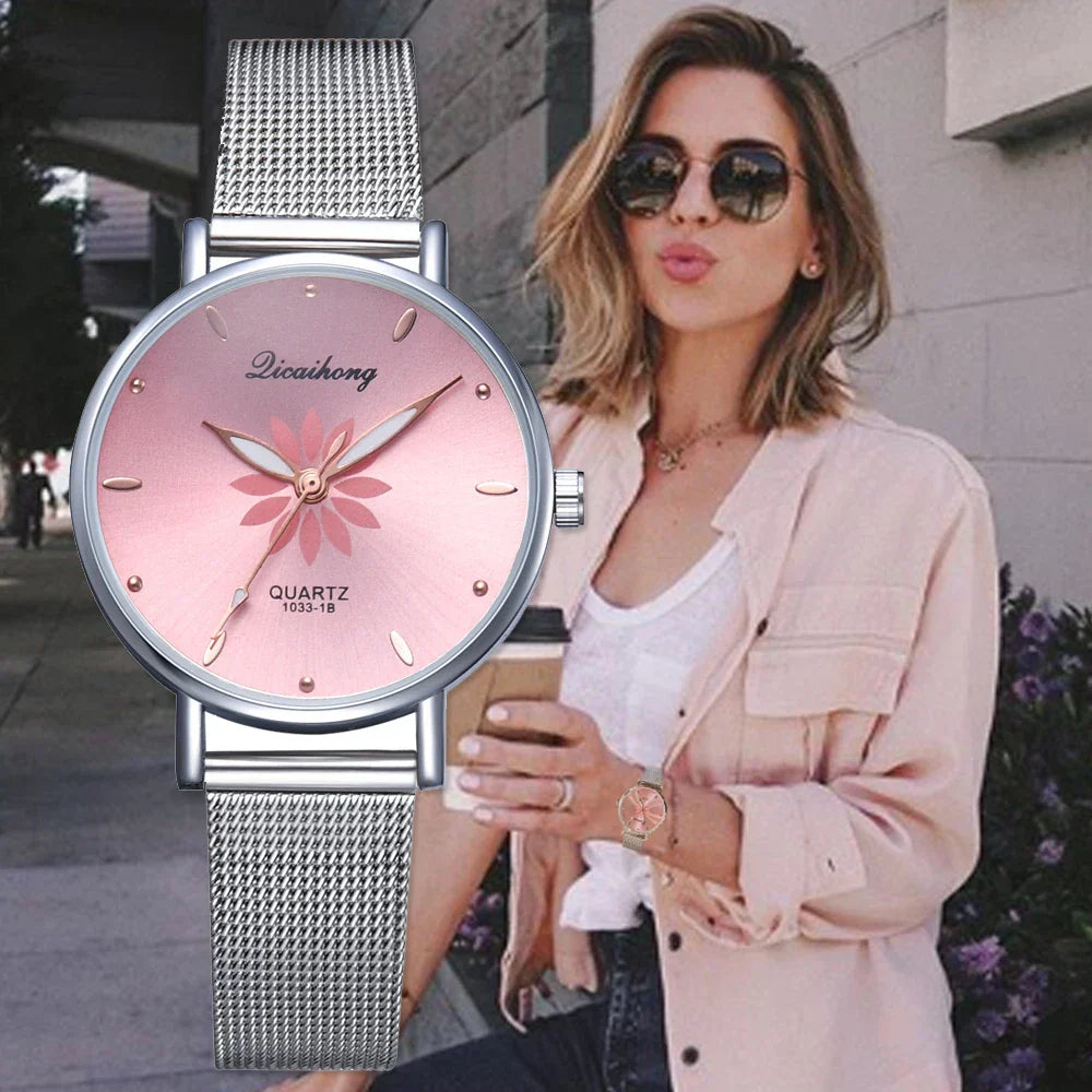 Damen Armbanduhr – Elegante Quarzuhr aus Edelstahl in Silber | Stilvoll & Alltagstauglich