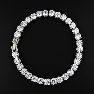 2024 Luxury Silver Color on Hand 4MM 17CM Princess Bracelet Bangle Anniversary Gift Jewelry Wholesale S5650 – Armband