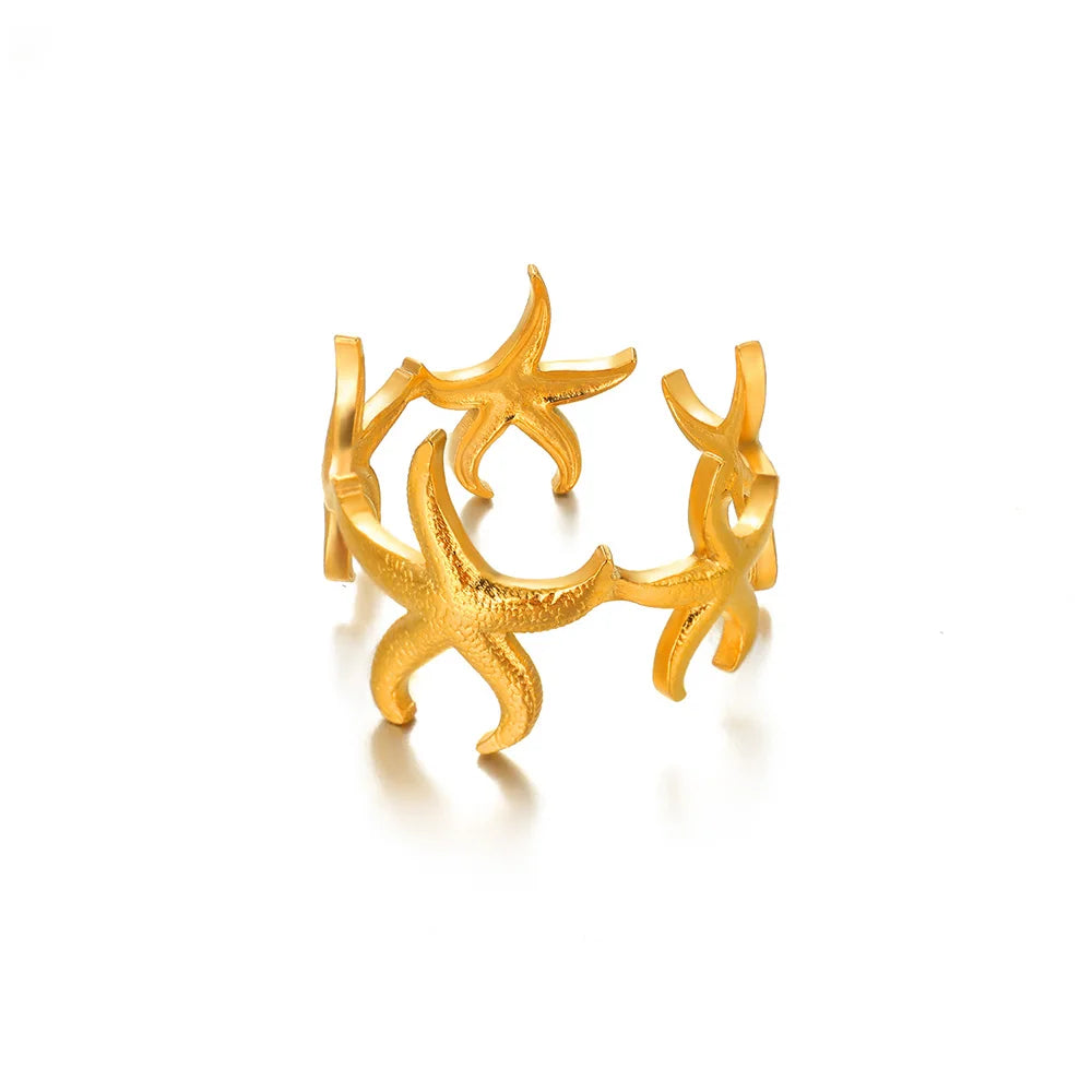 Goldene Statement-Ringe – Naturinspirierte Eleganz