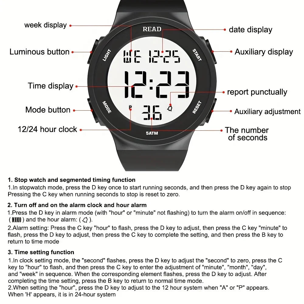 Moderne Damen-LED-Uhr – Stylisch & Smart.