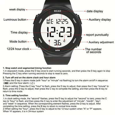Moderne Damen-LED-Uhr – Stylisch & Smart.