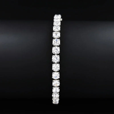 2024 Luxury Silver Color on Hand 4MM 17CM Princess Bracelet Bangle Anniversary Gift Jewelry Wholesale S5650 – Armband