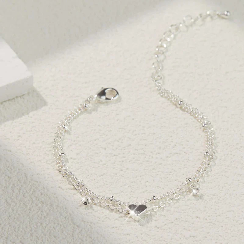 925er Sterling Silber Fußkettchen – Klassische Eleganz für jeden Anlass