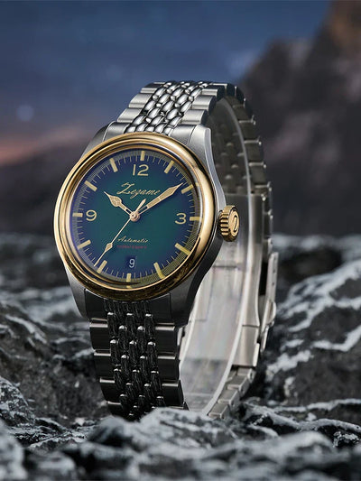 YN55a Herrenuhr – Luxus Automatik Uhr 38 mm, Retro Design, Chronograph, 100 m wasserdicht, Vintage Style