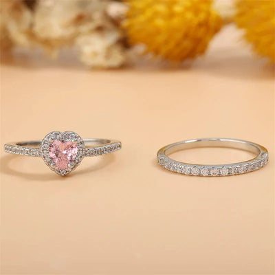 Herzförmiger Zirkonia-Ring – Romantische Eleganz in Silber