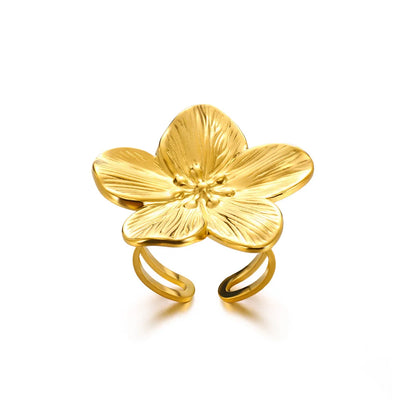 Goldene Statement-Ringe – Naturinspirierte Eleganz