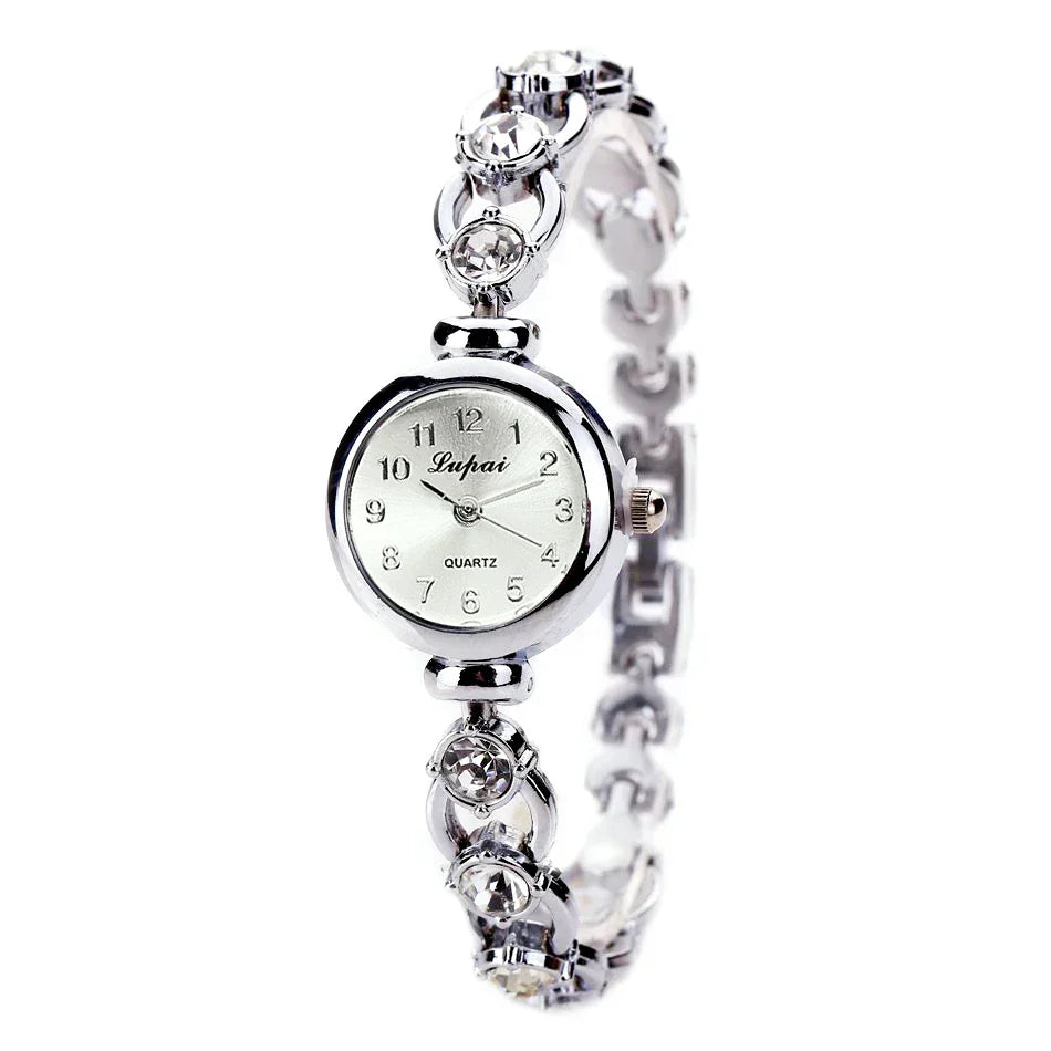 Luxus Damen-Armbanduhr – Edelstahl & Kristall-Armband | Mode Reloj Mujer