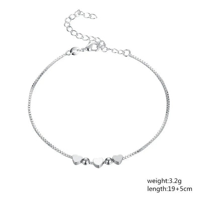 Elegantes Herz-Armband aus Edelstahl mit Verstellbarer Länge
