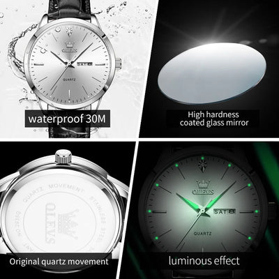OLEVS 2935 Herren Uhr Dual Calendar