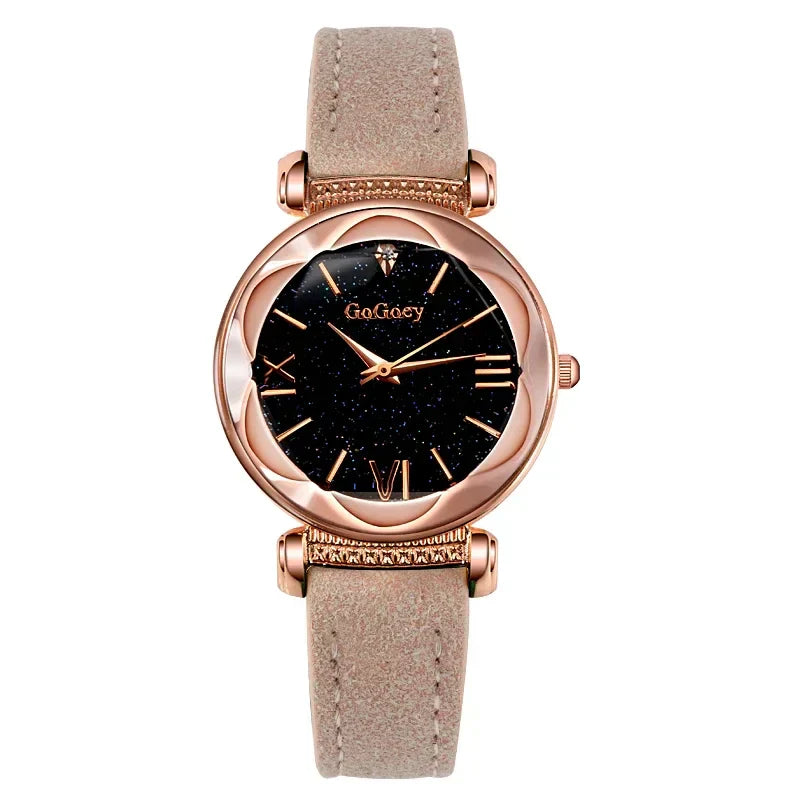 Starry Sky Quarz-Armbanduhr für Frauen – Elegante Damen Uhr, Montre Femme, Reloj Mujer, Horloges Women, Relógio Feminino