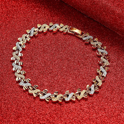 Luxus-Armreif „Herzgold“ – 24K vergoldet, Unisex